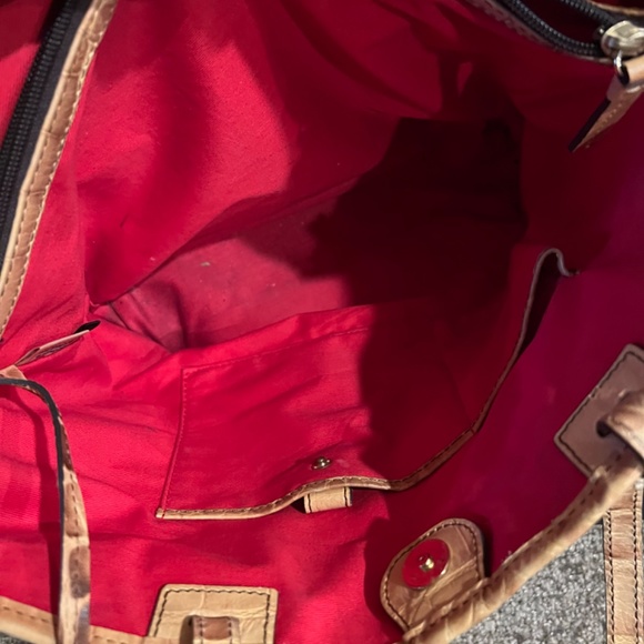 Dooney & Bourke crocodile embossed tote. - Picture 3 of 3